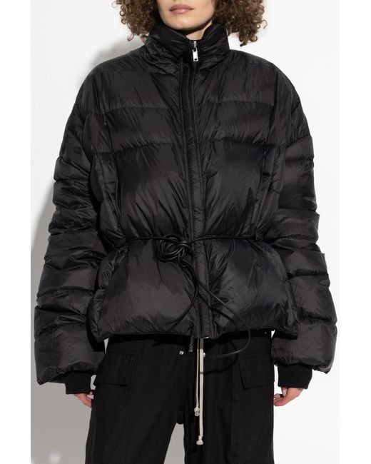 Rick Owens Black Down Jacket 'Sail'