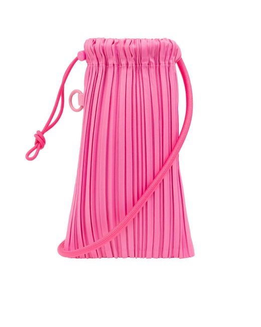 Pleats Please Issey Miyake Pink Shoulder Bag 'pleats Mini Pochette',