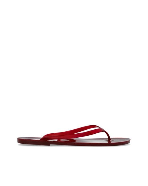 Christopher Esber Red Rubber Flip-Flops 'Jo'