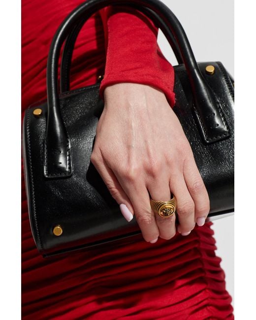 Versace Metallic Brass Ring