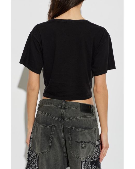 R13 Black Top With Ruching