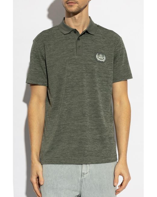 EA7 Green Polo With Patch for men