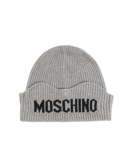 Moschino Gray Cap With Logo
