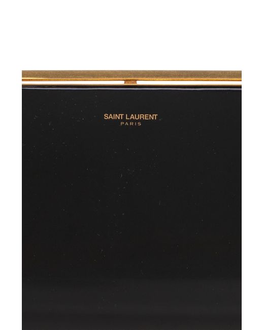 Saint Laurent Black Clutch With Logo,