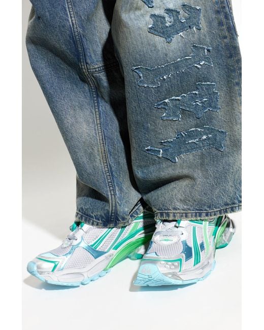 Balenciaga Green 'Runner' Sports Shoes for men