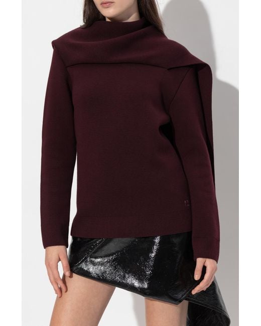 Courreges Red Wool Sweater