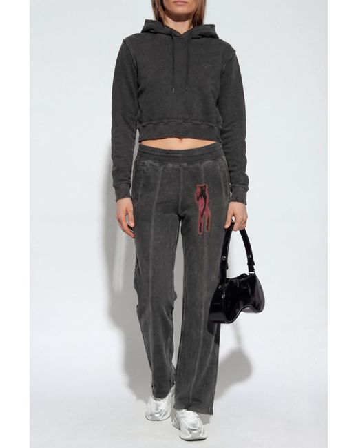 DIESEL Black Short Hoodie 'F-Slimmy-Hood-S3'