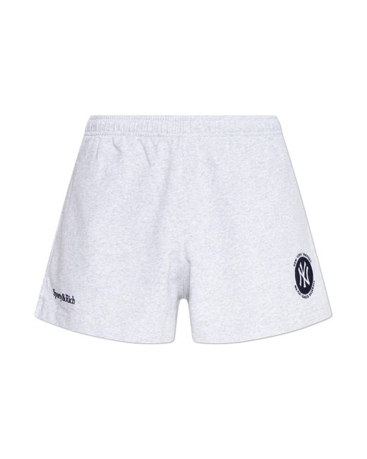 Sporty & Rich Blue Shorts From The '47 & The New York Yankees' Collection