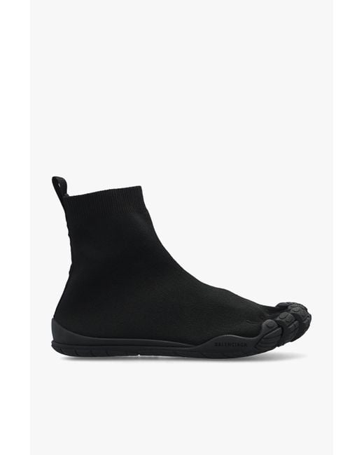 Balenciaga Black 'flex Toe' Sock Sneakers