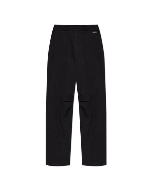 Dolce & Gabbana Black Wide-Leg Sweatpants for men