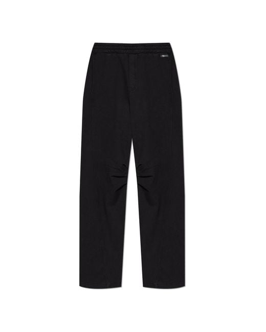 Dolce & Gabbana Black Wide-Leg Sweatpants for men