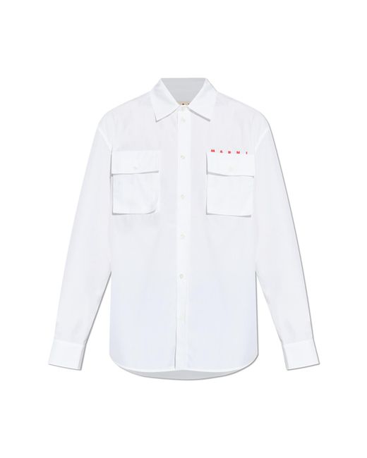 Marni White Shirt With Logo for men