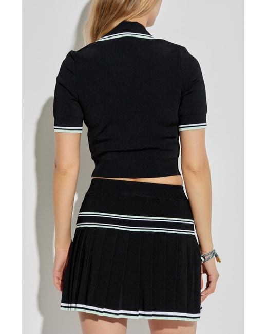 Casablanca Black Polo With Logo Patch