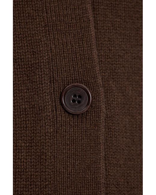 J.W. Anderson Black Shearling Coat With Pockets,