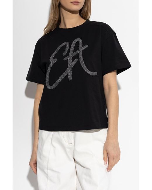 Emporio Armani Black T-Shirt From The Sustainability Collection