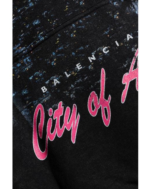 Balenciaga Black Sweatshirt With Print for men