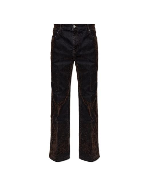 Amiri Black Wide-Leg Jeans for men