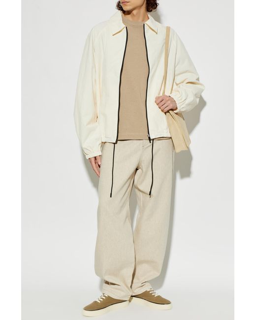 Jacquemus White Light Jacket With Collar for men