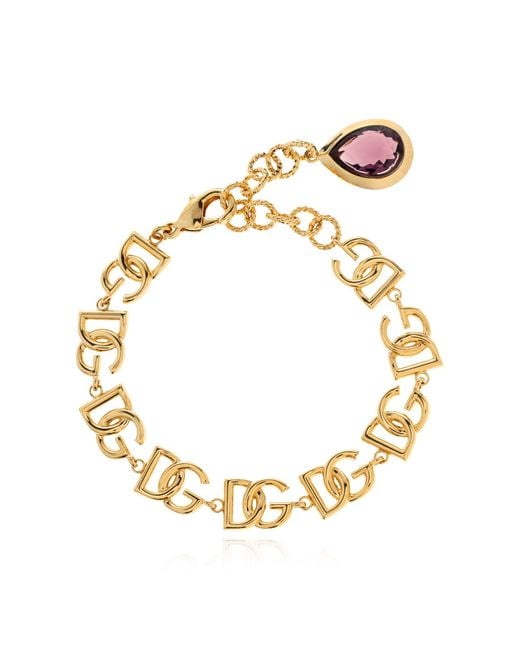 Dolce & Gabbana Purple Bracelet With Shimmering Crystals