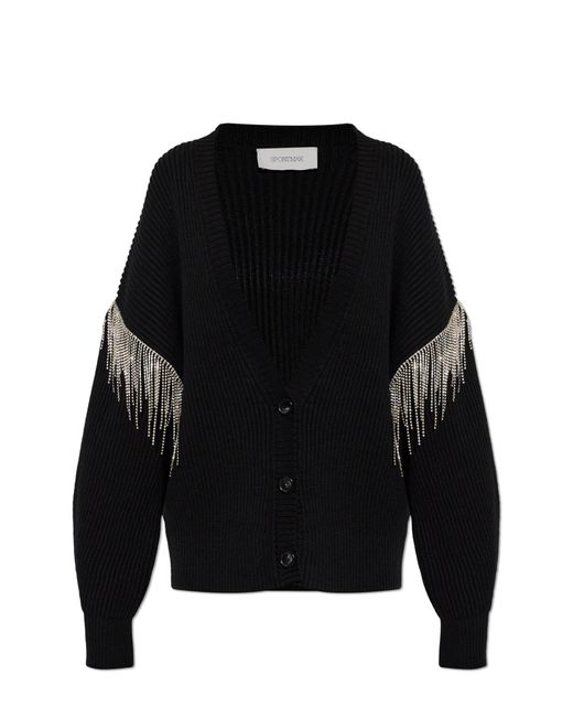Sportmax Black Wool Cardigan 'Pagine'