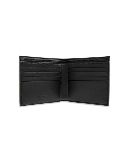 McQueen White Foldable Wallet With Logo for men