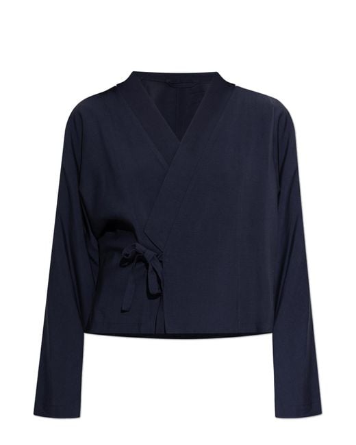 KENZO Blue Kimono With Logo