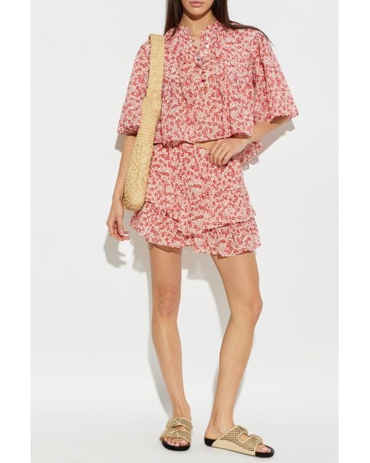 Isabel Marant Red Top "Veelia"
