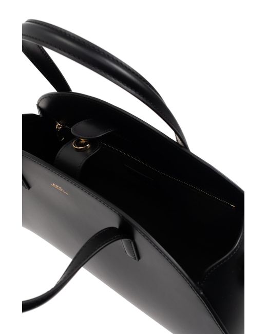 A.P.C. Black Handbag `demi-lune`,