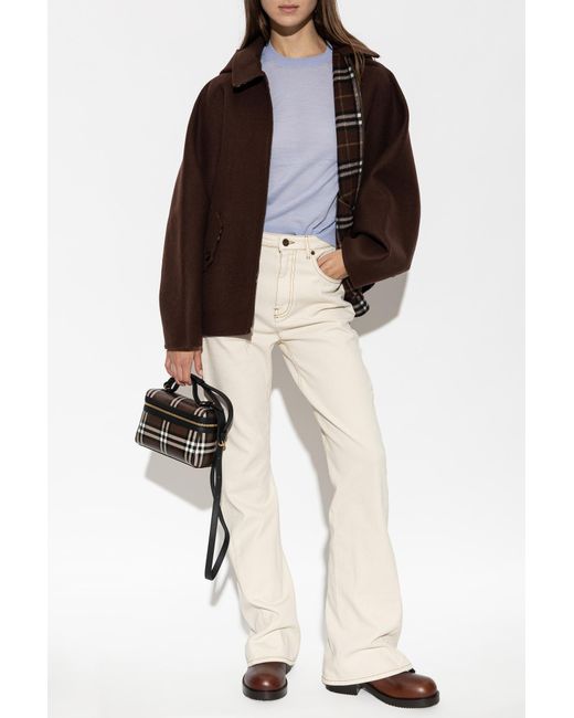 Burberry Brown Wool Jacket "Vauxhall"