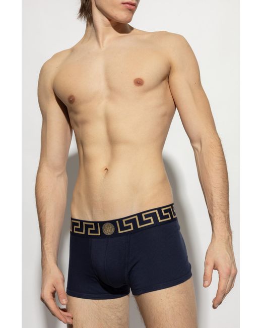 Versace Blue Cotton Boxers for men