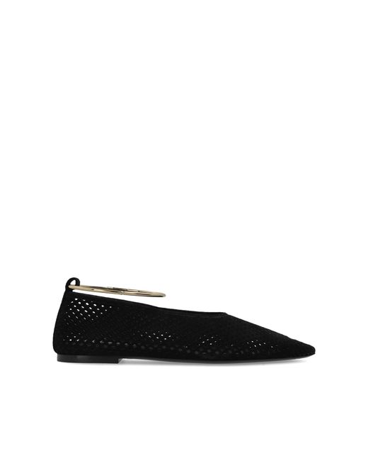 Jil Sander Black Leather Ballet Flats
