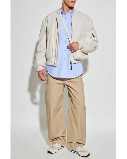 Givenchy Blue Cotton Shirt With Pocket for men