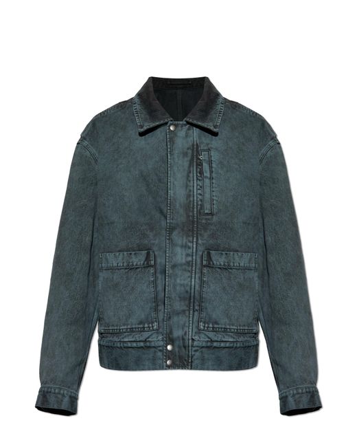 Dries Van Noten Green Denim Jacket 'Veperny' for men
