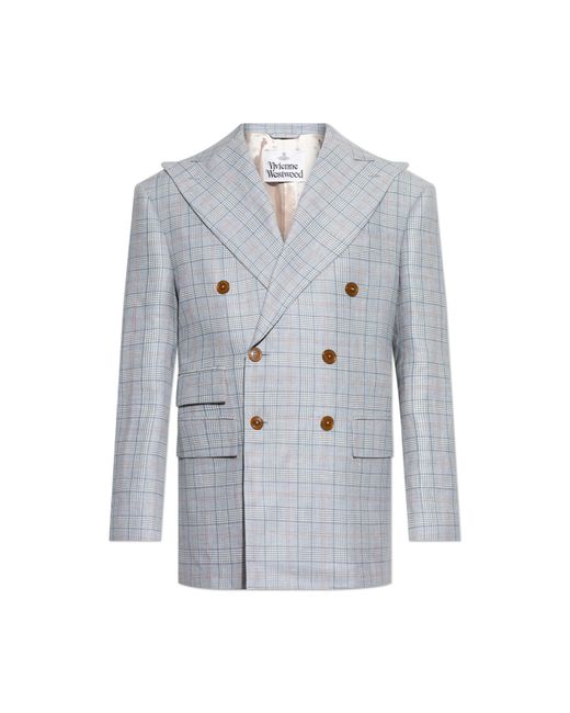 Vivienne Westwood Gray Blazer With Check Pattern for men