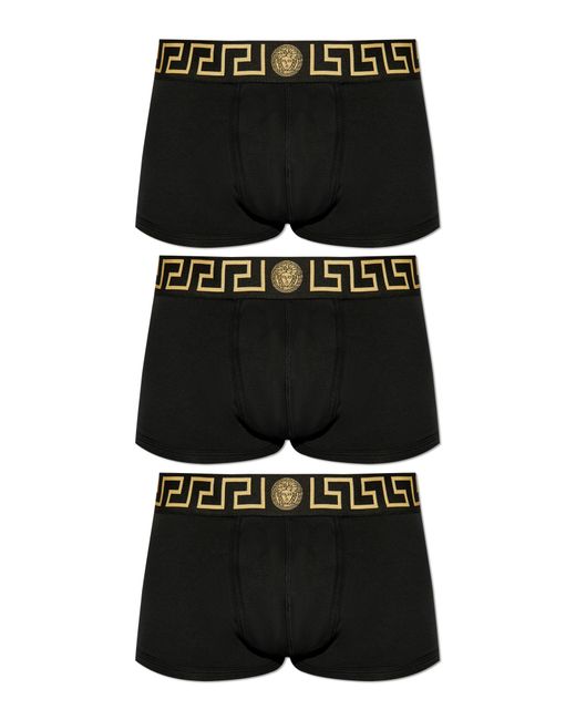 Versace Black Three-Pack Of Boxer Briefs for men