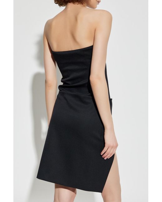 The Attico Black Dress With A Pleat