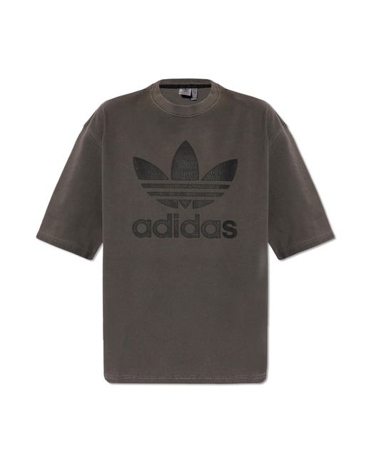 Adidas Originals Gray T-shirt With Logo,