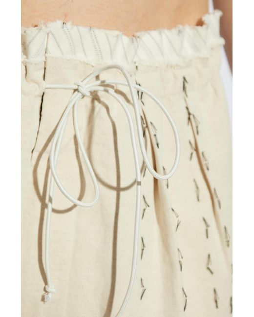 Maison Margiela White Trousers With Raw Finish for men