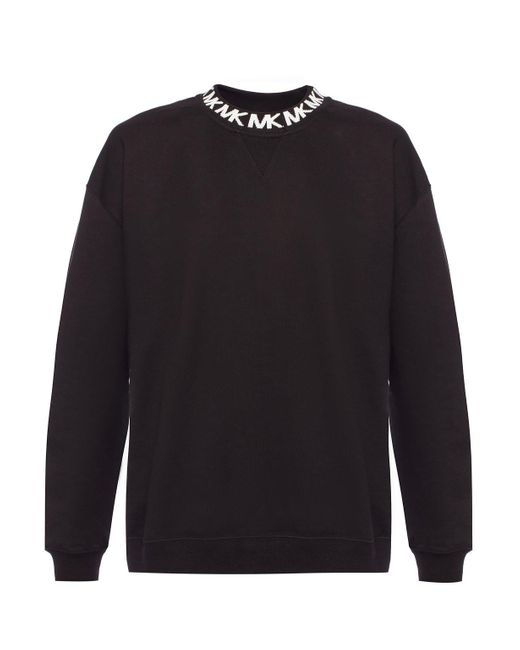 Michael Kors Black Logo-embroidered Sweatshirt