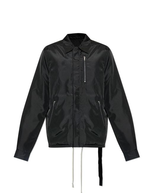Rick Owens Black Jacket 'Concaled' for men