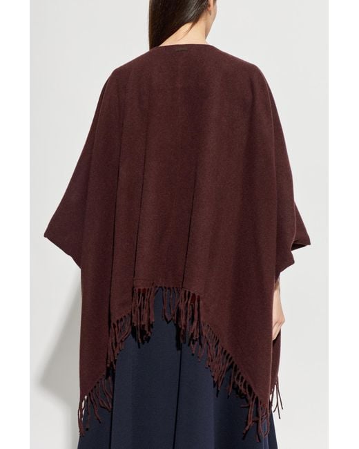 Ferragamo Red Reversible Poncho