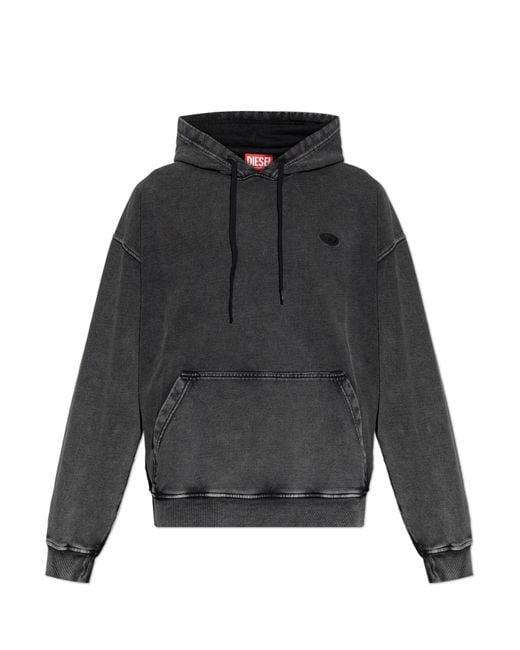 DIESEL Gray Hoodie 'S-Boxt-Hood-Den' for men