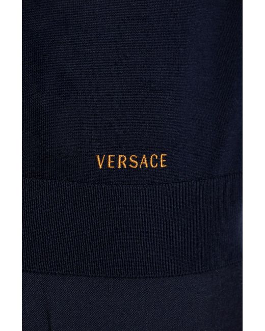 Versace Blue Single-Vent Blazer for men