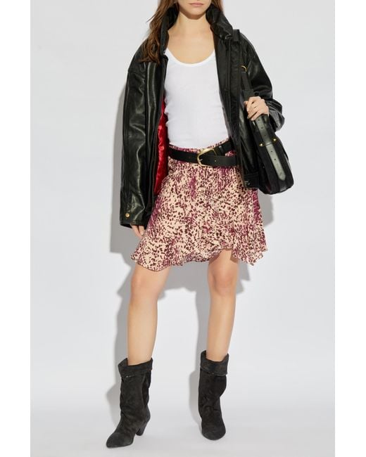 Isabel Marant Red Silk Skirt Ozany