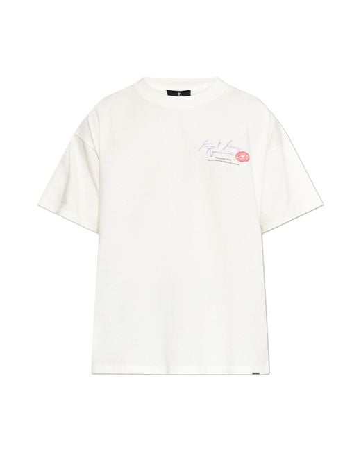 Represent White T-Shirt With Print for men