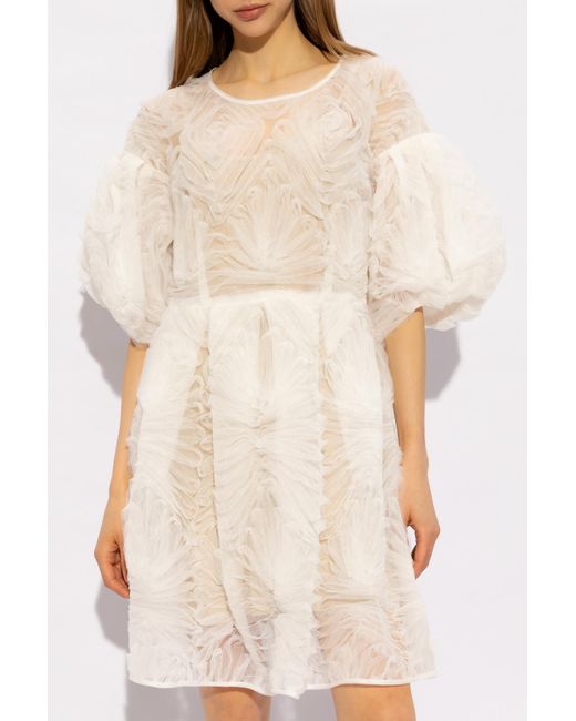 Munthe White Tulle Dress 'kubic',