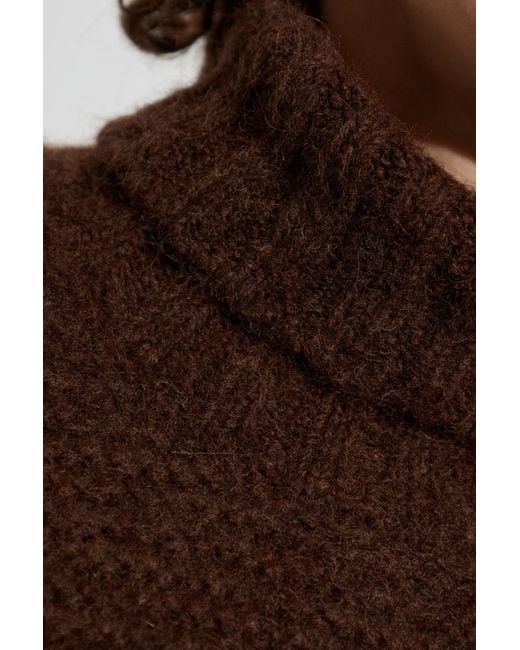 DSquared² Brown Wool Turtleneck Sweater