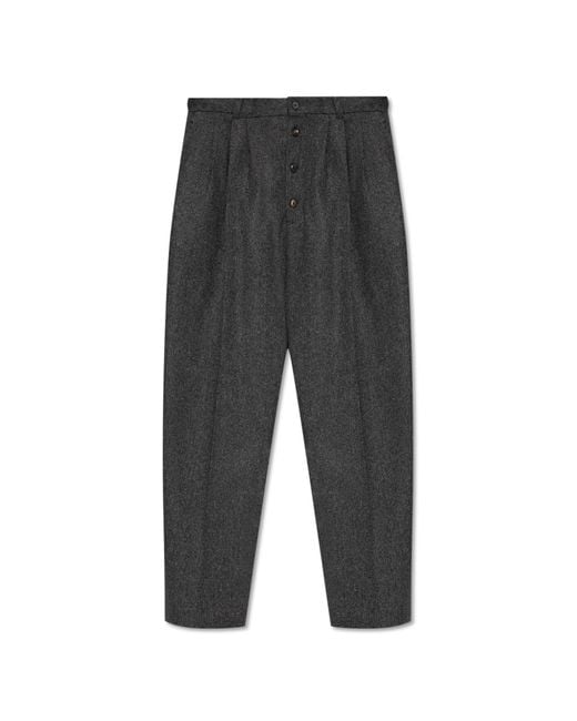 Jacquemus Gray Wool Trousers 'Fernando' for men