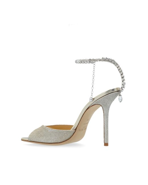Jimmy Choo White High-heeled Sandals 'saeda',