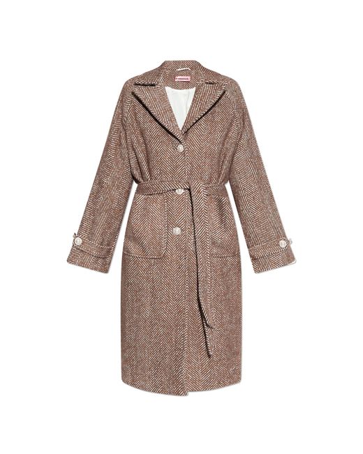 Custommade• Brown 'halina' Oversize Coat,